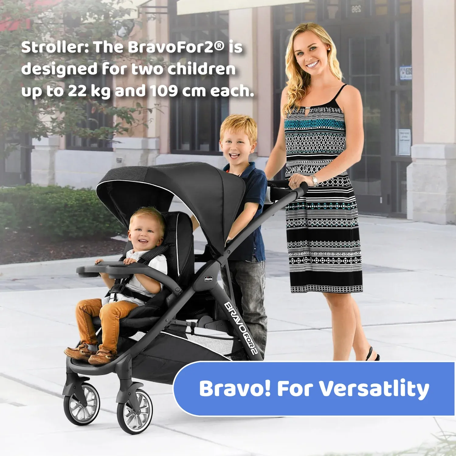 Chicco Bravo For 2 LE Stroller- Iron